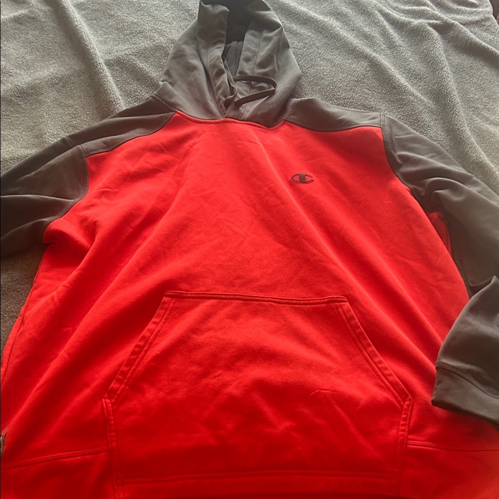 Champion Red and Black Hoodie